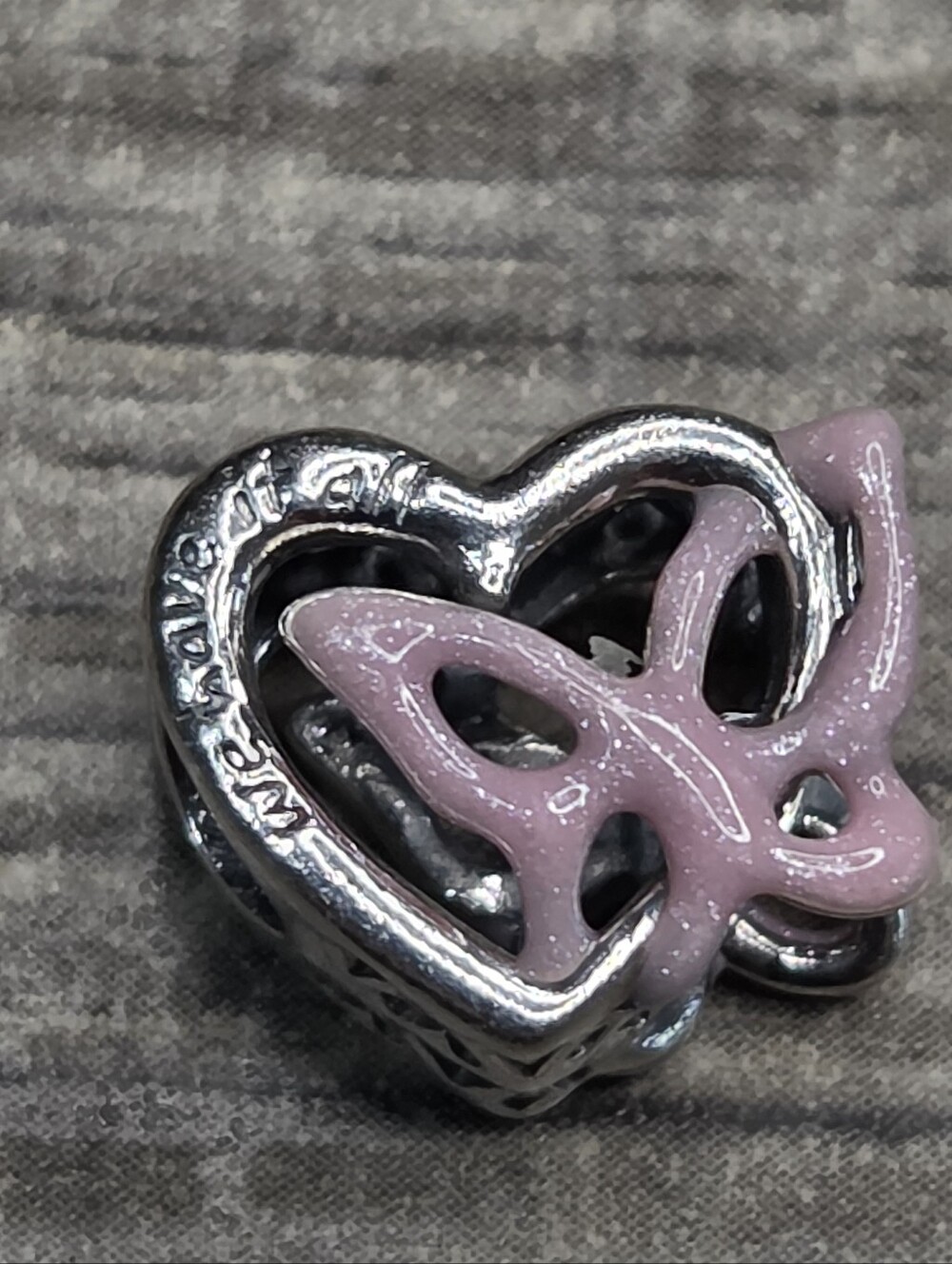 Authentic Pandora Entwined Heart & Butterfly Charm Sterling silver